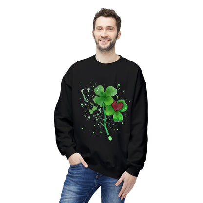 Lucky Love Clover Watercolor Sweatshirt | Eco-Limited