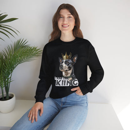King Dog Crown Art Sweatshirt | Eco-Limited