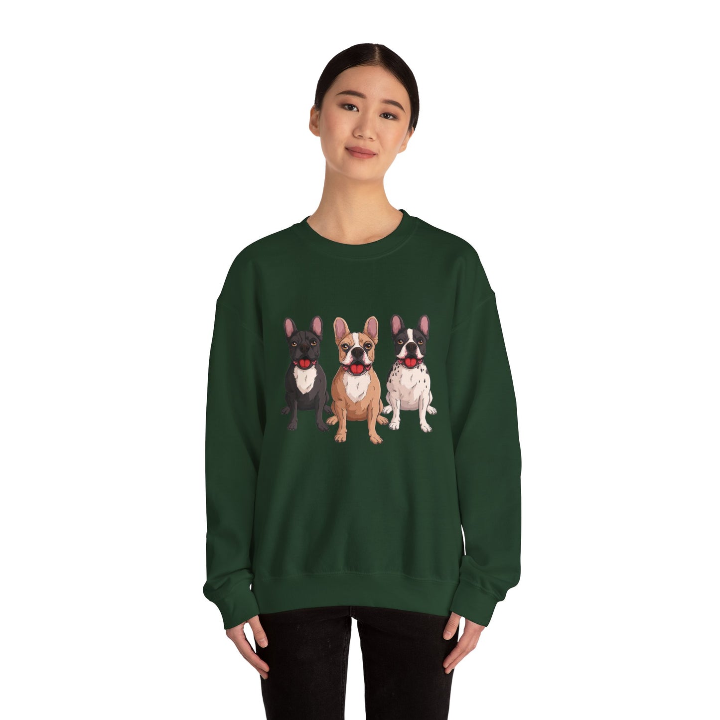 French Bulldog Trio Graphic Sweatshirt|Eco-Friendly - Limited