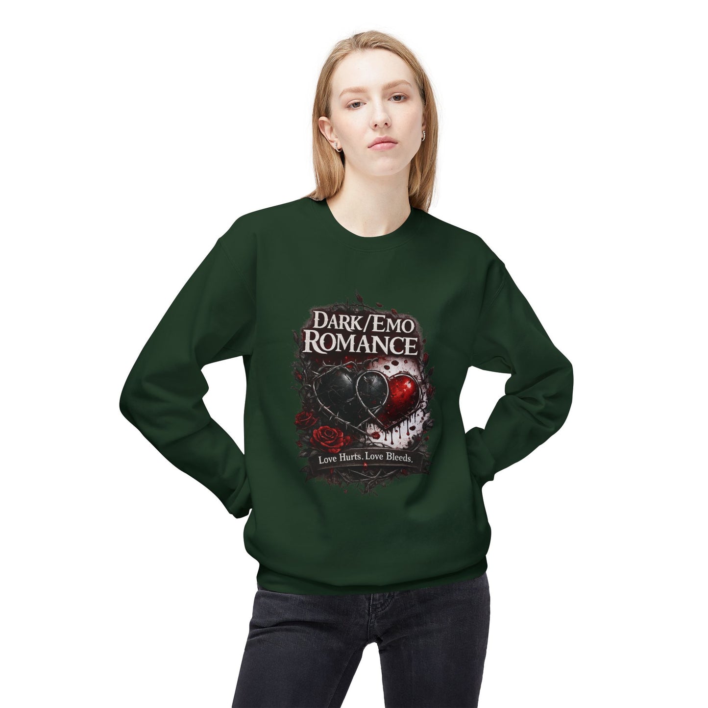 Dark Emo Romance Heart Sweatshirt | Eco-Limited
