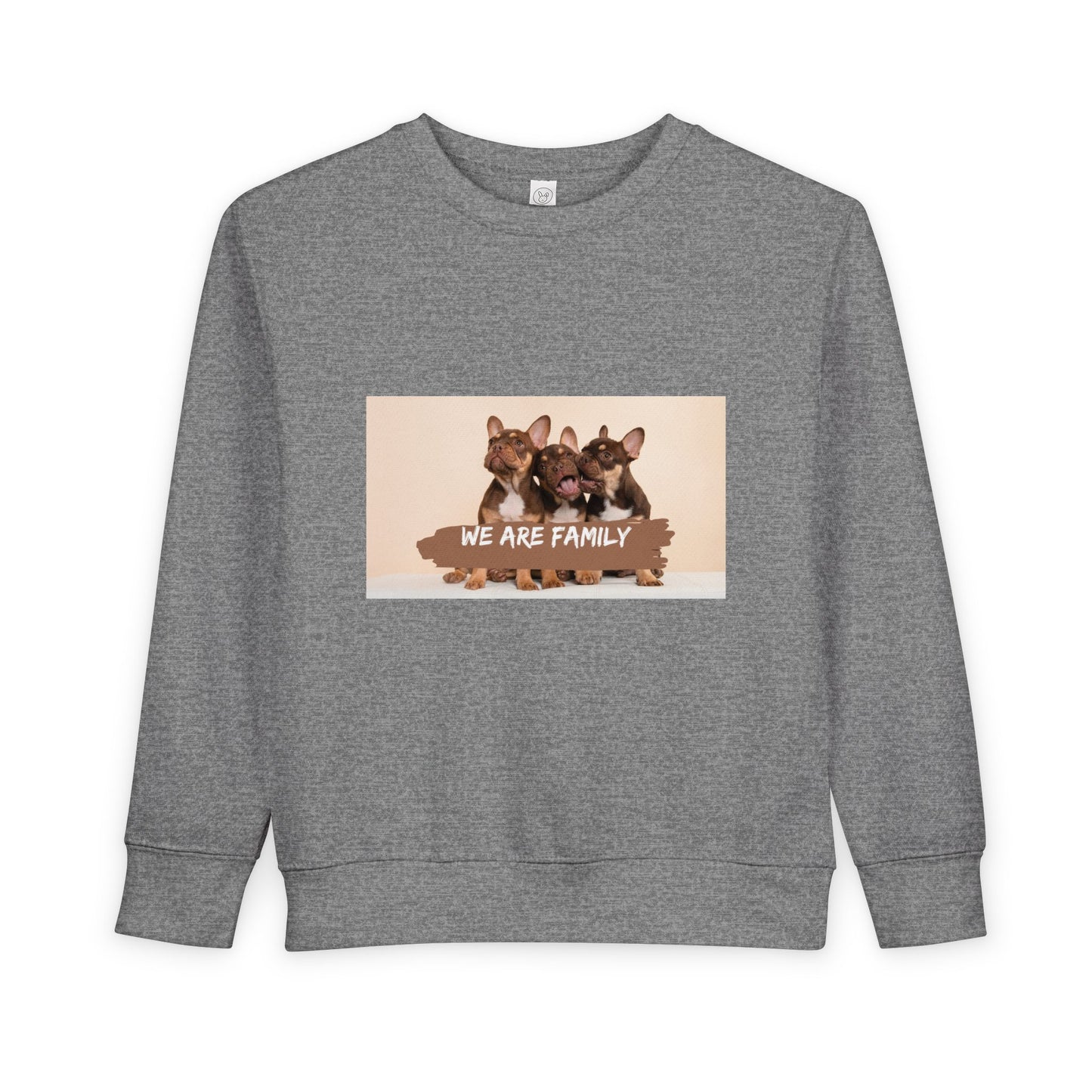 Cute Puppy 'We Are Family' Graphic Pullover