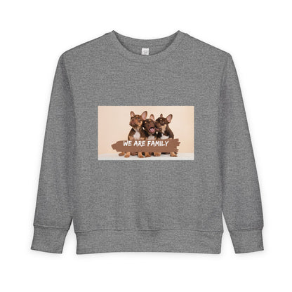 Cute Puppy 'We Are Family' Graphic Pullover