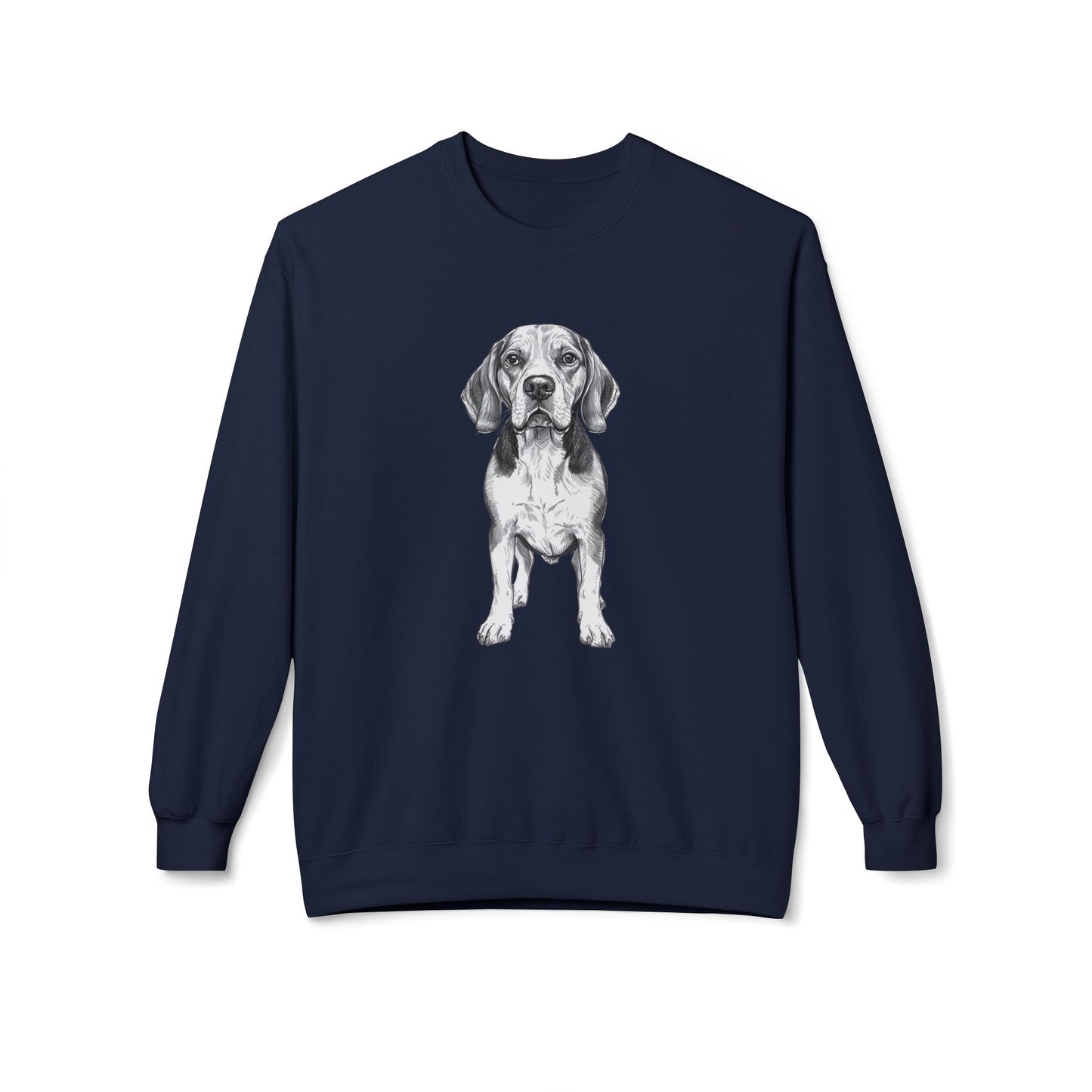 Beagle Sketch Minimal Art Sweatshirt | Eco-Limited