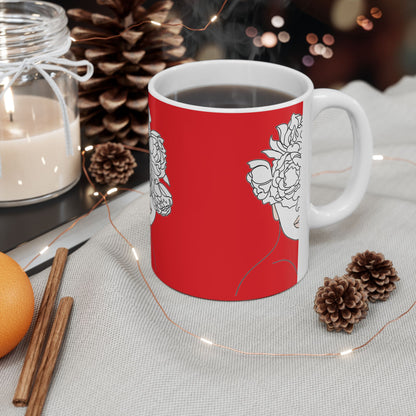 Floral Line Portrait Mug | Eco-Limited