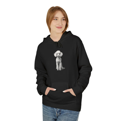 Elegant Poodle Illustration Hoodie | Eco-Limited