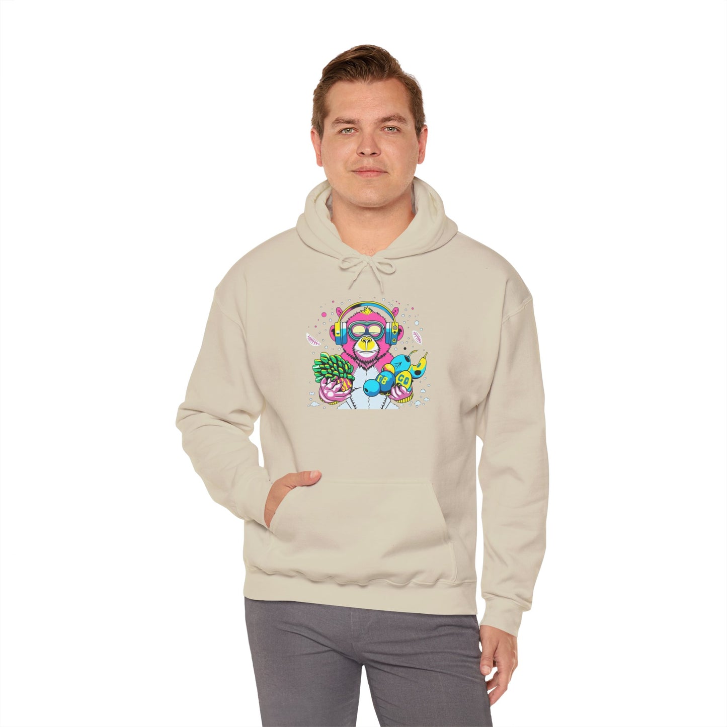 Neon Groove DJ Monkey Hoodie | Eco-Limited