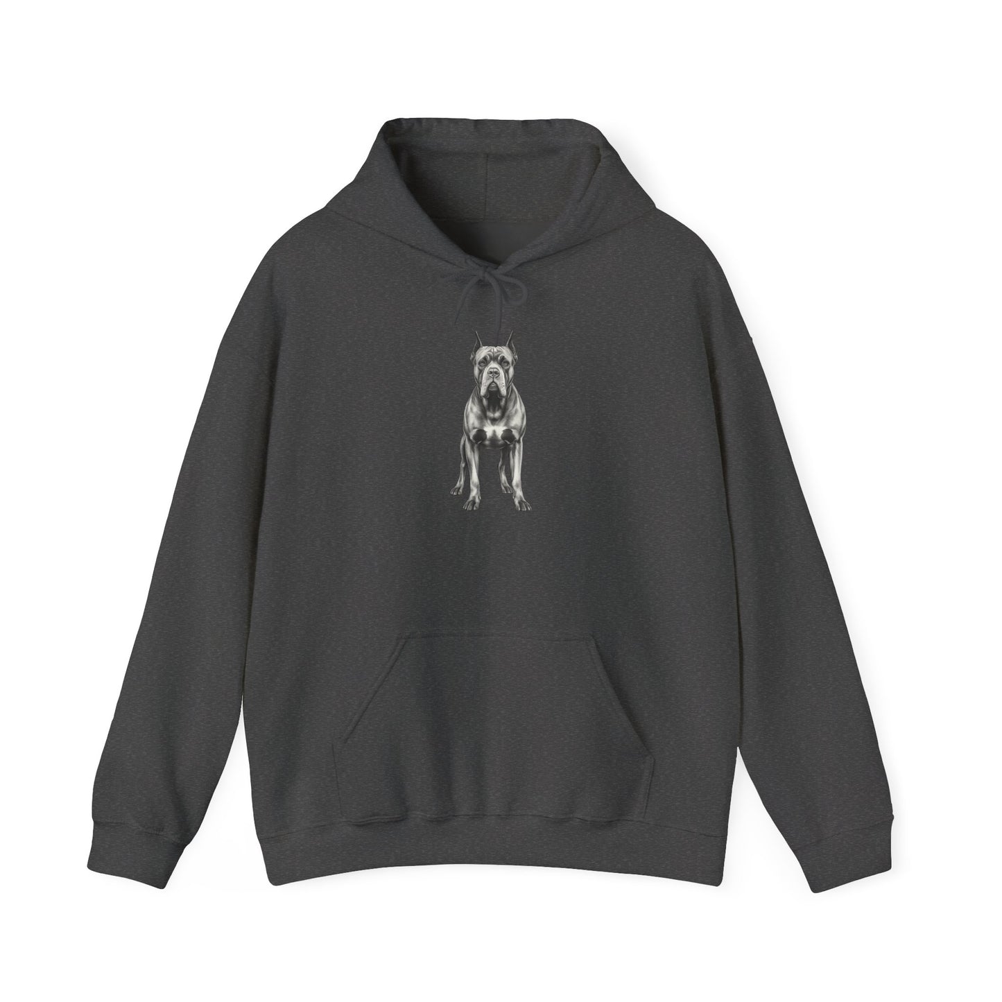 Great Dane Graphic Hoodie — Minimal Black Dog Illustration Sweatshirt
