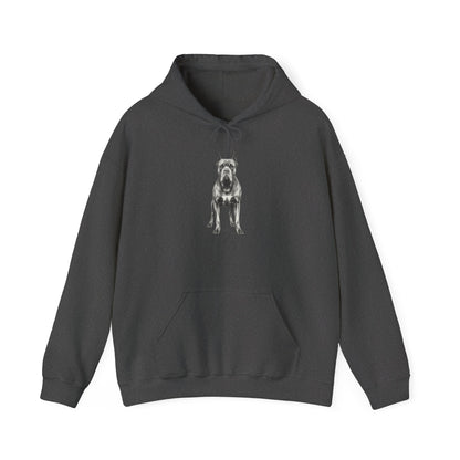 Great Dane Graphic Hoodie — Minimal Black Dog Illustration Sweatshirt