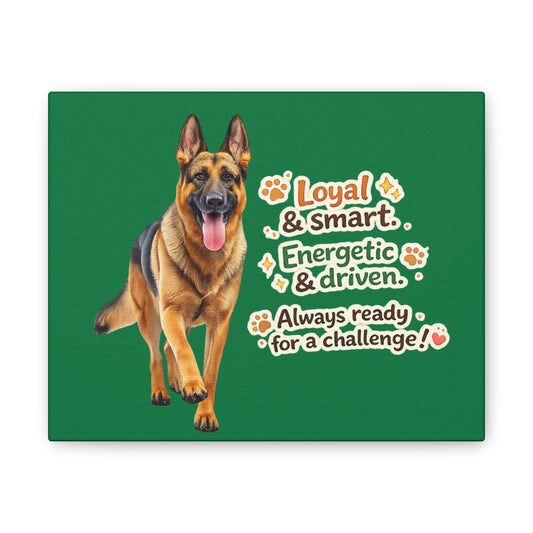 Loyal &amp; Smart German Shepherd Canvas Art | Eco-Limited
