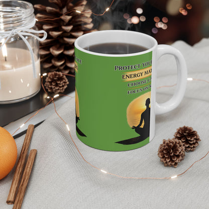 Protect Your Peace Mindfulness Ceramic Mug | Eco-Limited