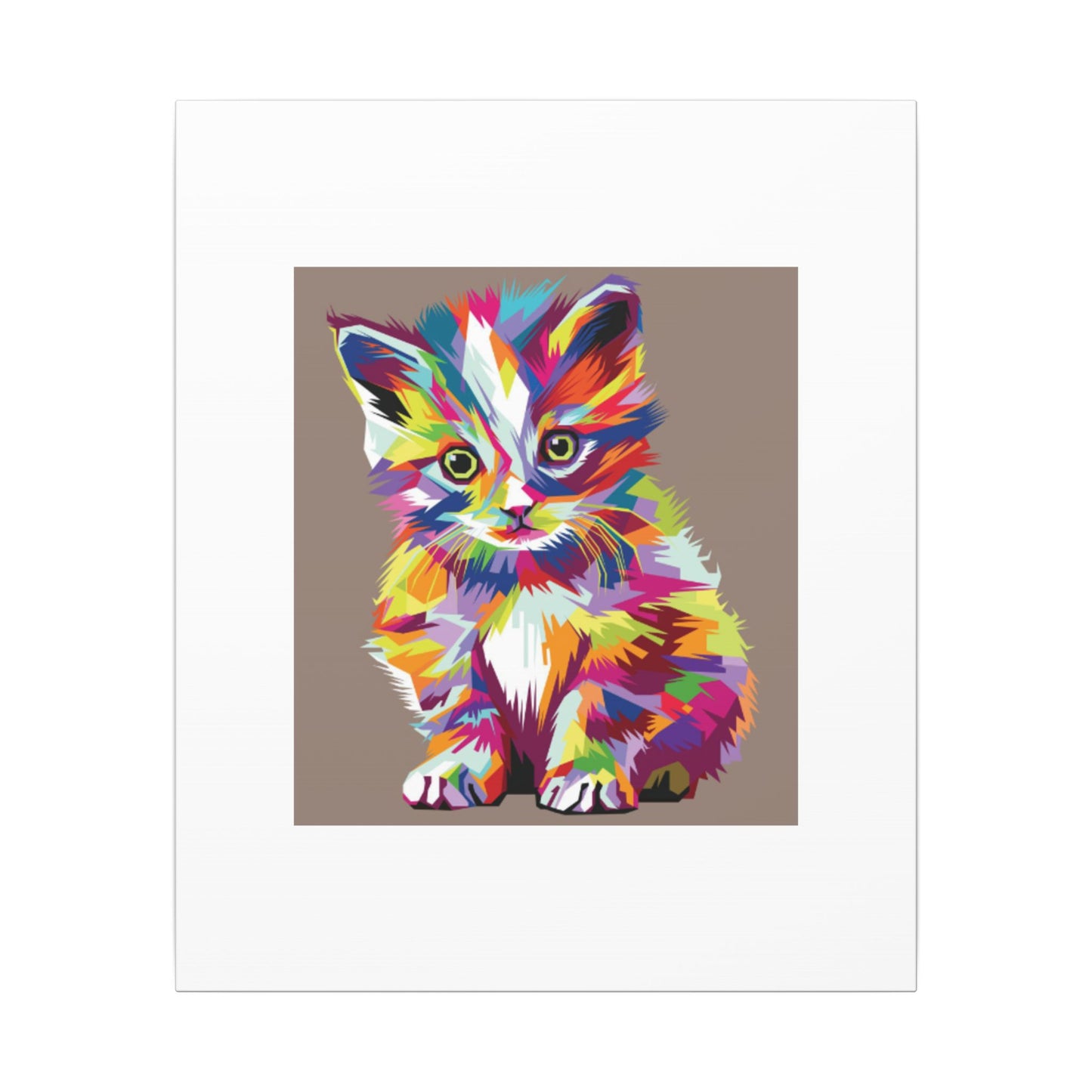 Vibrant Stretched Wall Art for Cat Lovers