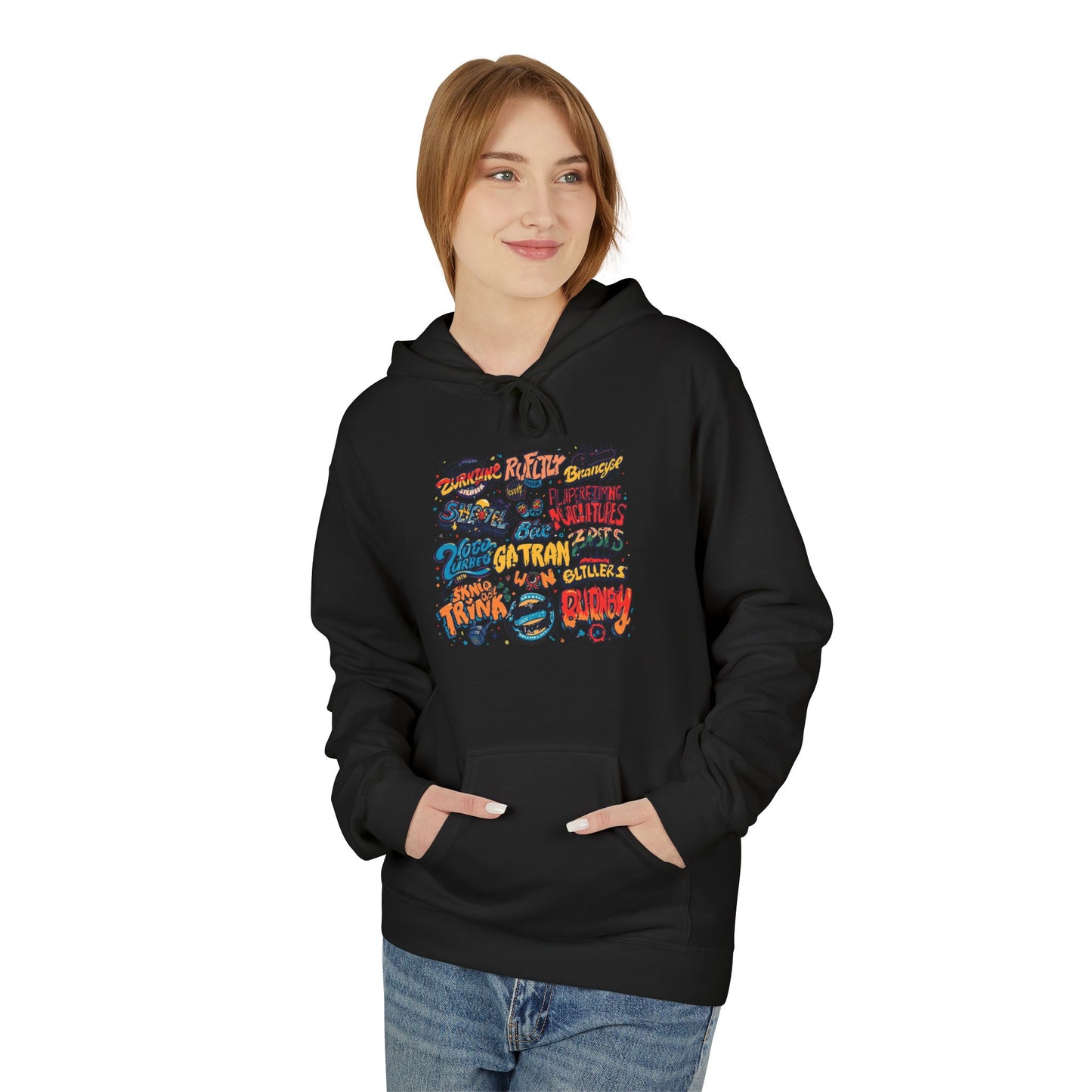 Retro Sticker Collage Graphic Hoodie|Eco-Friendly - Limited