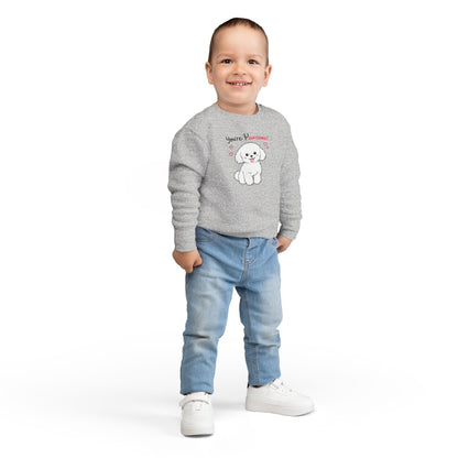 'You're Pawsome!' Cute White Puppy Kids Pullover