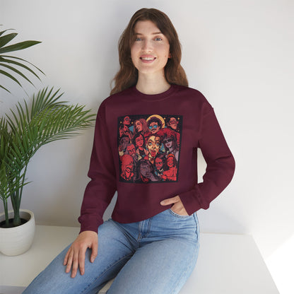 Rock Band Faces Art Sweater | Eco-Limited
