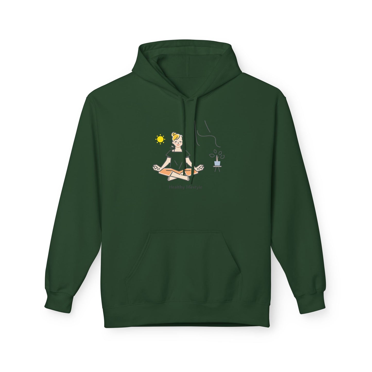 Healthy Lifestyle Illustration Hoodie | Eco-Limited