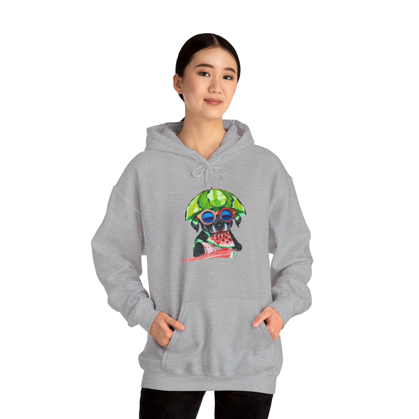 Cute Watermelon Pup Graphic Hoodie|Eco-Friendly - Limited