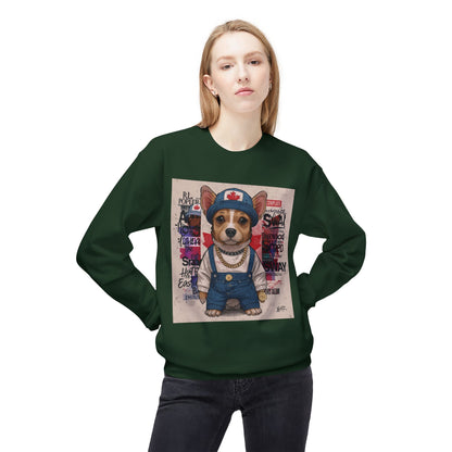 Lucky Street Pup Art Sweater | Eco-Limited
