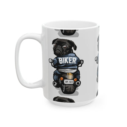 Cute Motorcycle Dog Coffee Cup (11oz, 15oz)