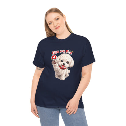Give Me Five Cute Dog T-Shirt | Eco-Limited