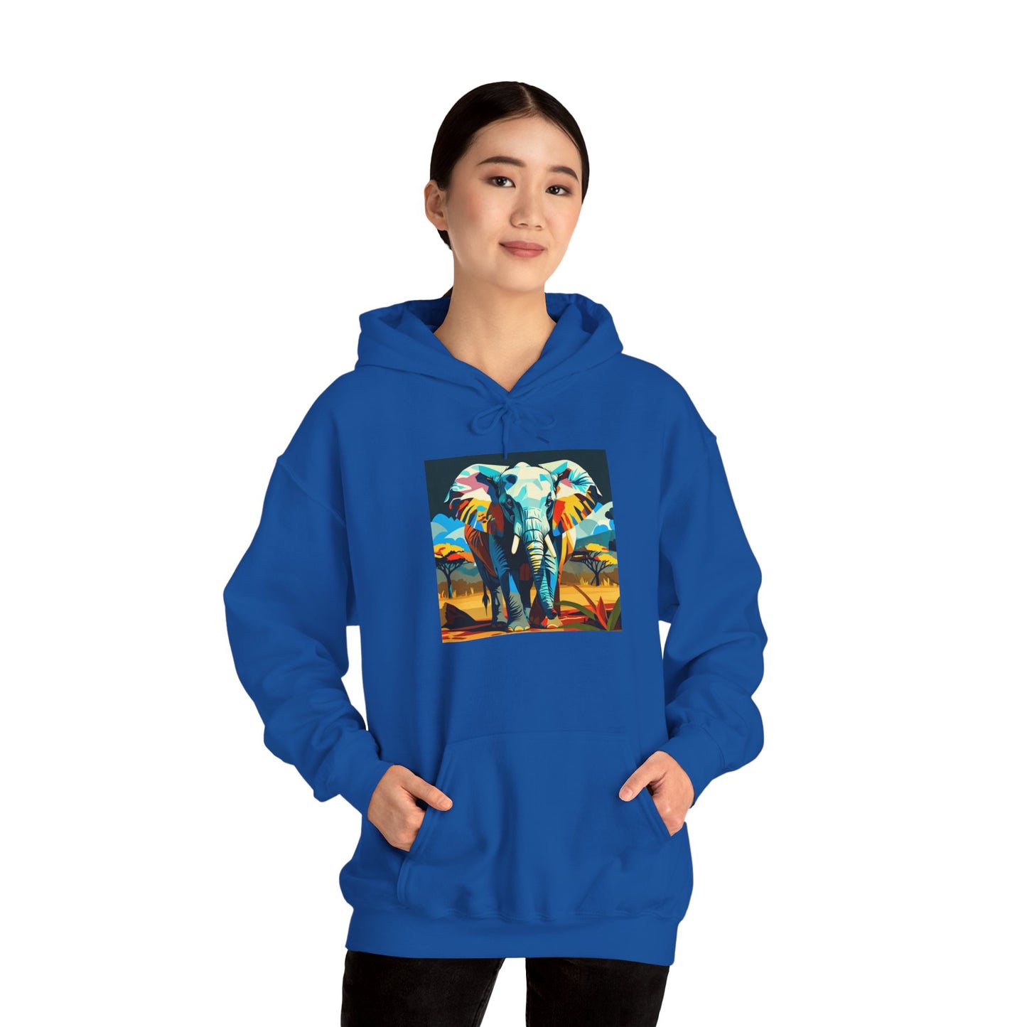 Electric Elephant Art Hoodie | Eco-Limited