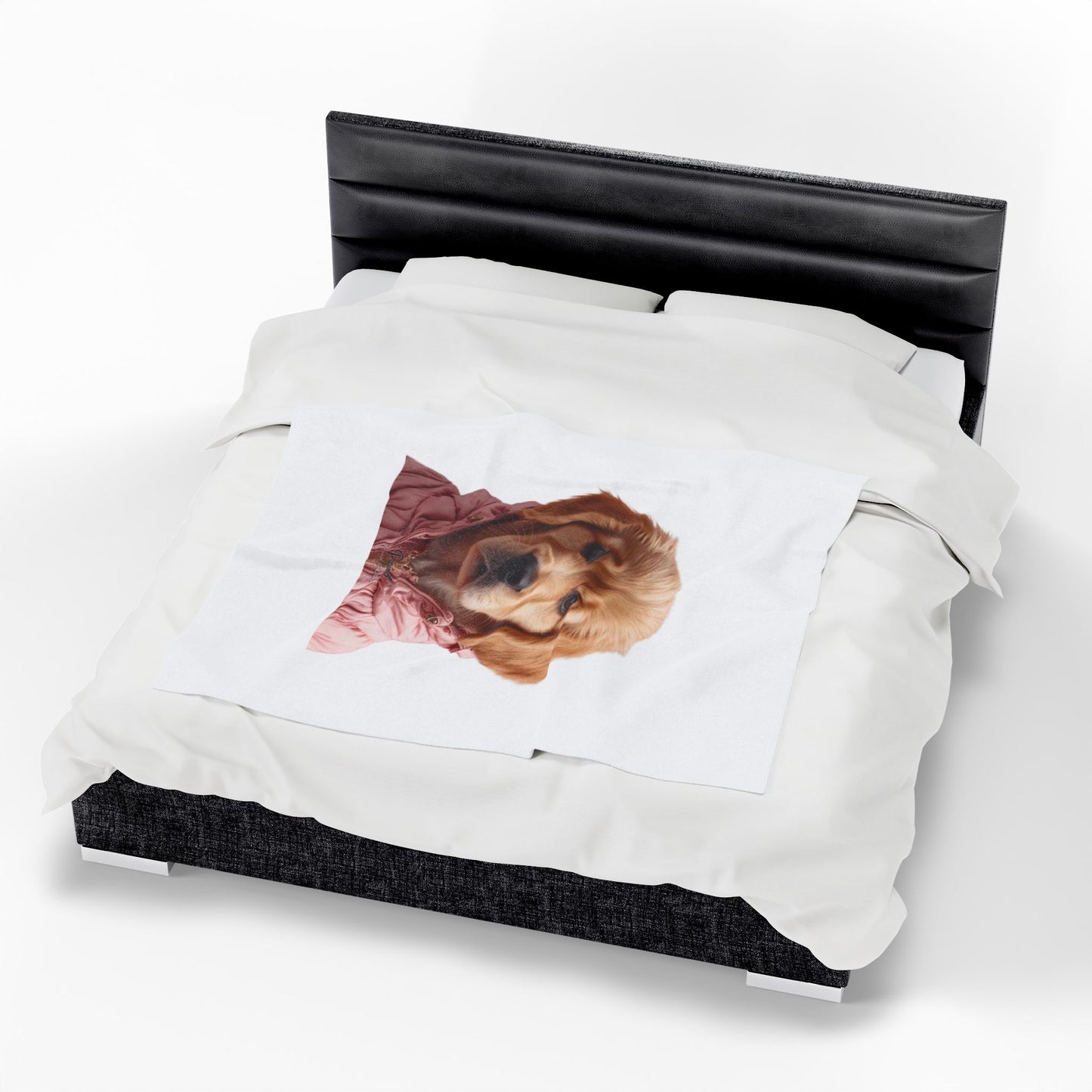 Cute Golden Retriever Puppy Plush Blanket