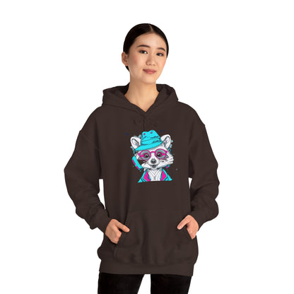 Neon Raccoon Street Art Hoodie | Eco-Limited