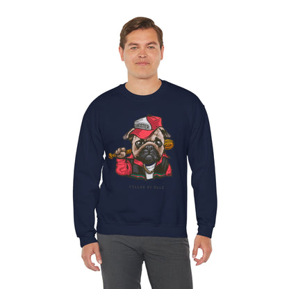Gangster Pug Graphic Sweater | Eco-Limited