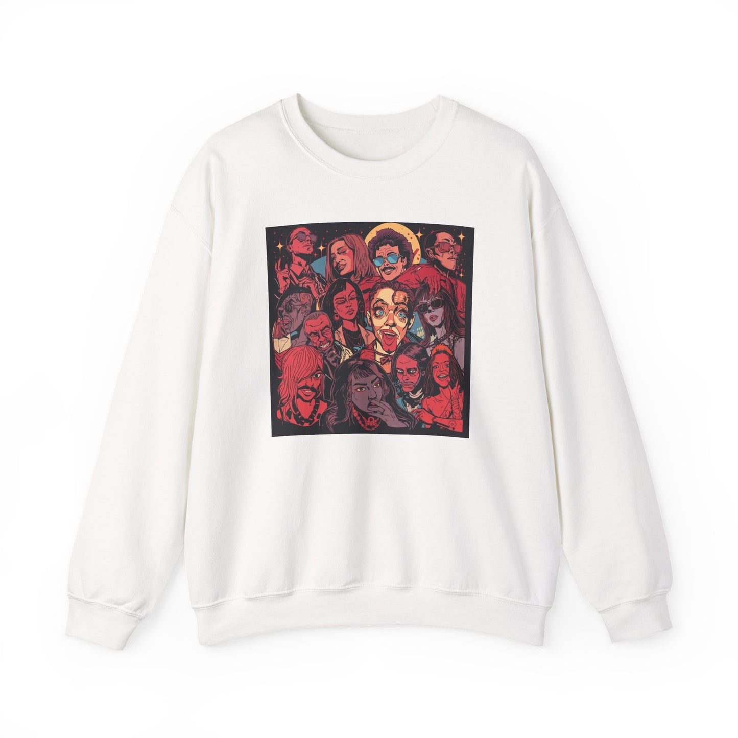 Rock Band Faces Art Sweater | Eco-Limited