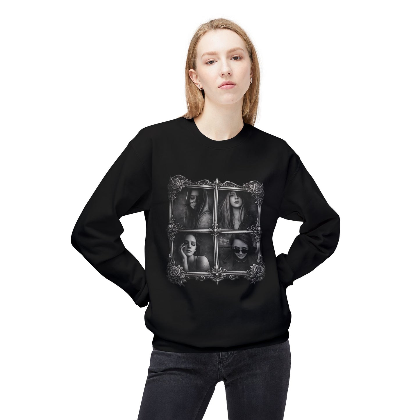 Framed Silence Portrait Sweatshirt | Eco-Limited