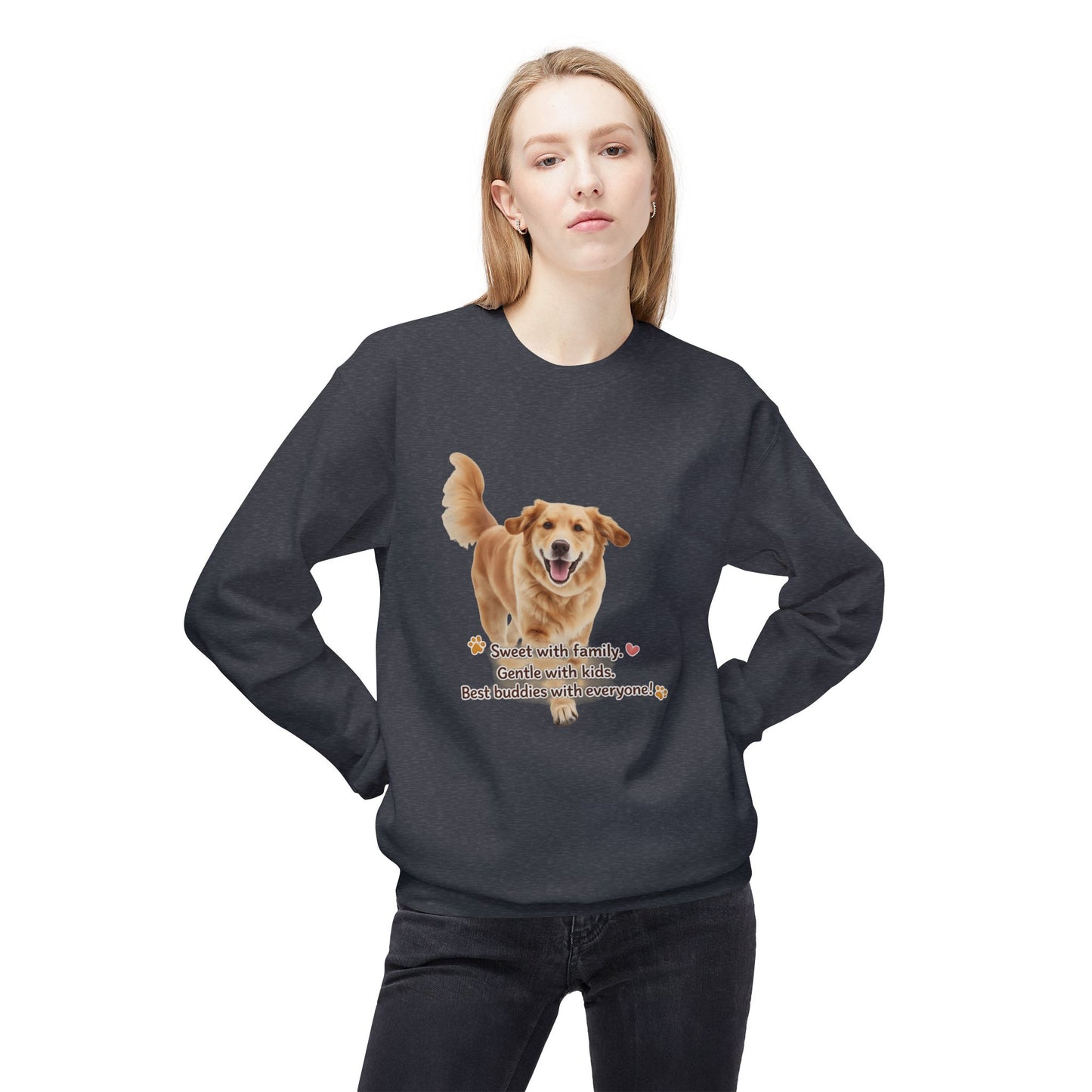 Golden Buddy Character Sweatshirt | Eco-Limited