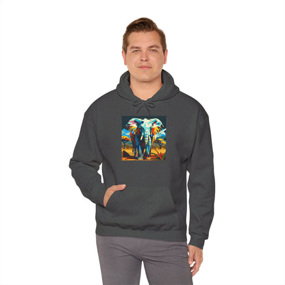 Electric Elephant Art Hoodie | Eco-Limited