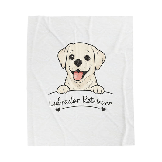 Labrador Retriever Velveteen Plush Blanket
