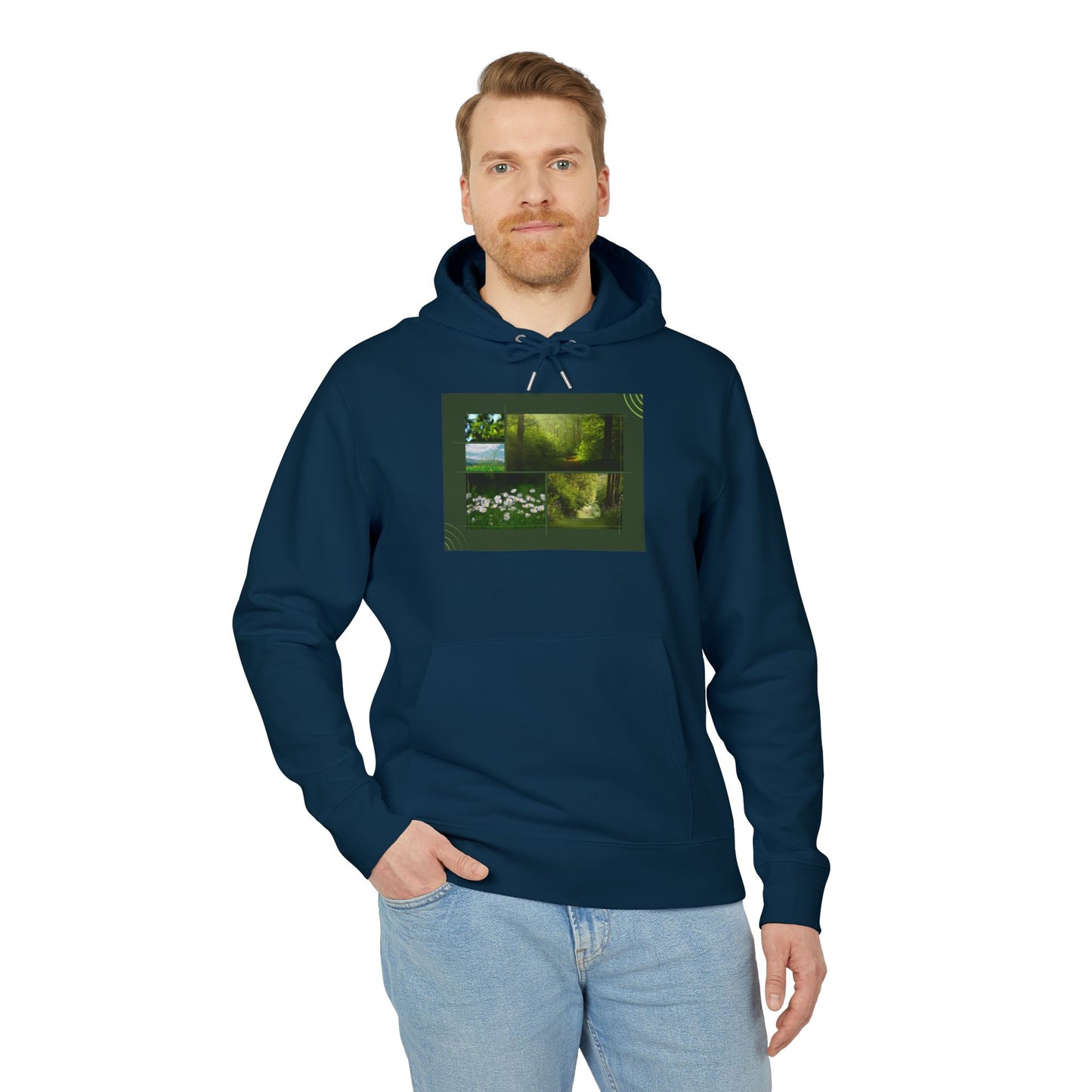 Organic Nature Grid Hoodie | Eco-Limited