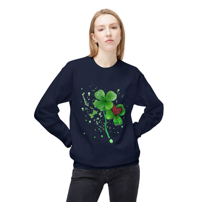 Lucky Love Clover Watercolor Sweatshirt | Eco-Limited