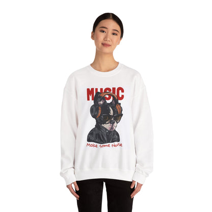 Music Dog “Make Some Noise” Graphic Sweatshirt | Eco-Limited