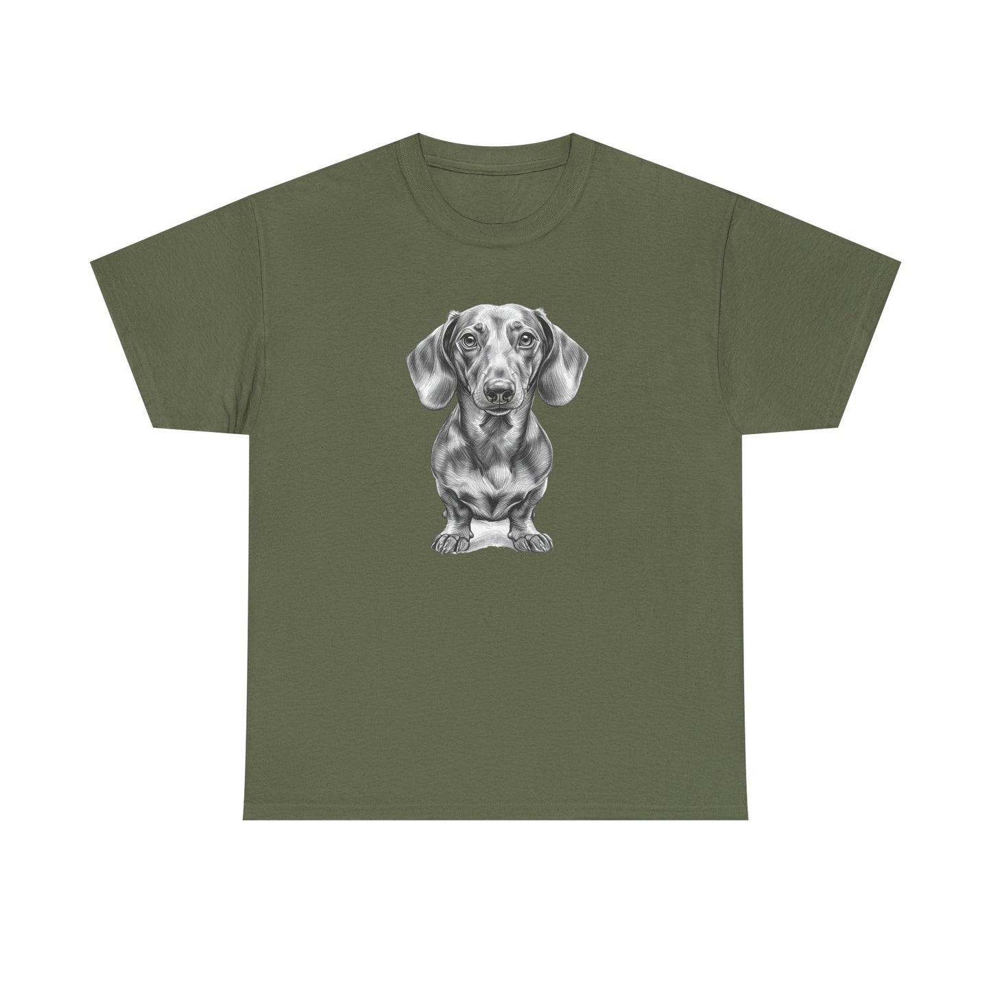 Dachshund Sketch Minimal Art T-Shirt | Eco-Limited