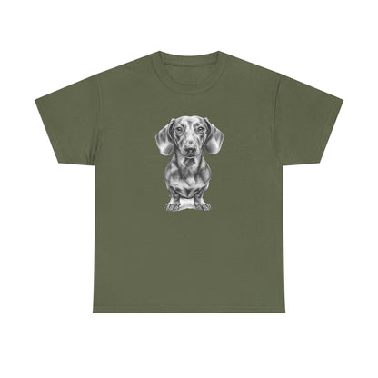 Dachshund Sketch Minimal Art T-Shirt | Eco-Limited