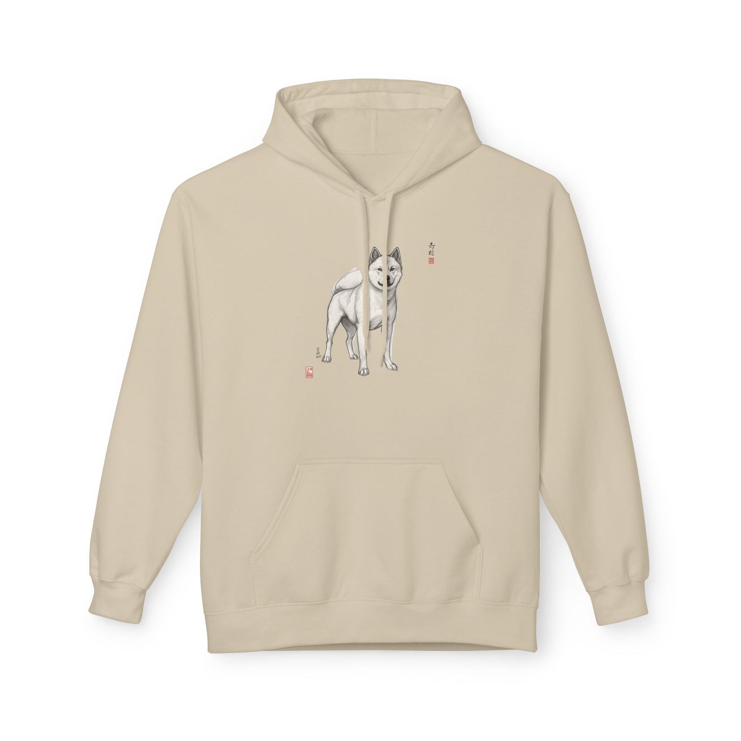 Korean Jindo Ink Illustration Hoodie | Eco-Limited
