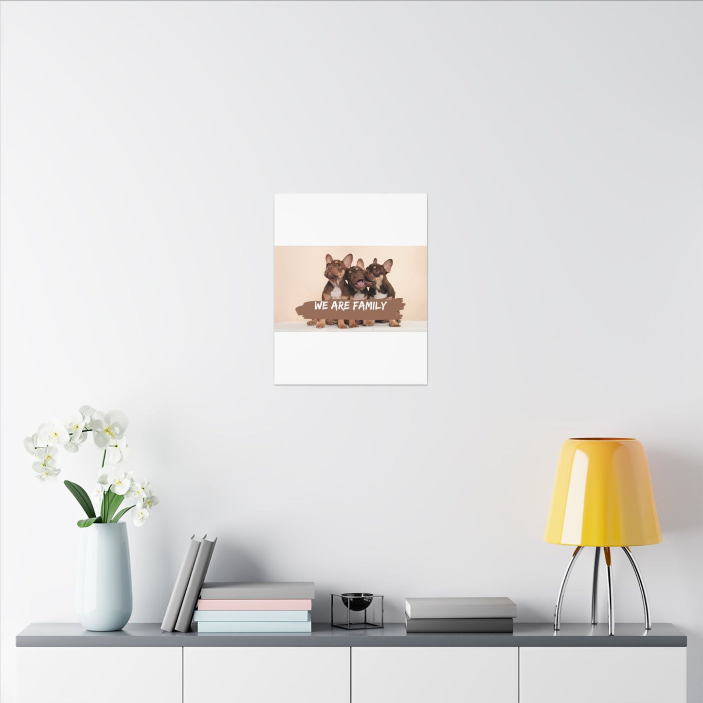 We Are Family French Bulldog Canvas Wall Art