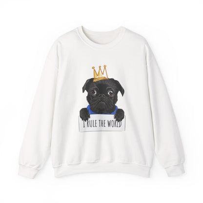 I Rule the World Pug Sweatshirt | Eco-Limited