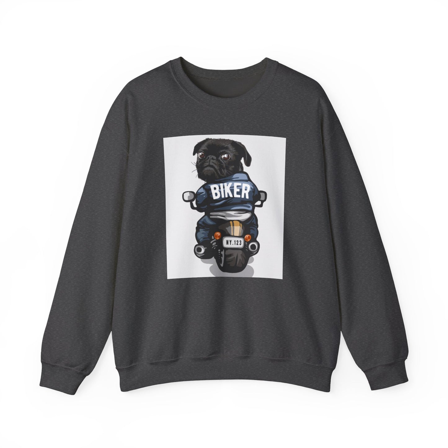 Biker Pug Graphic Sweater | Eco-Limited