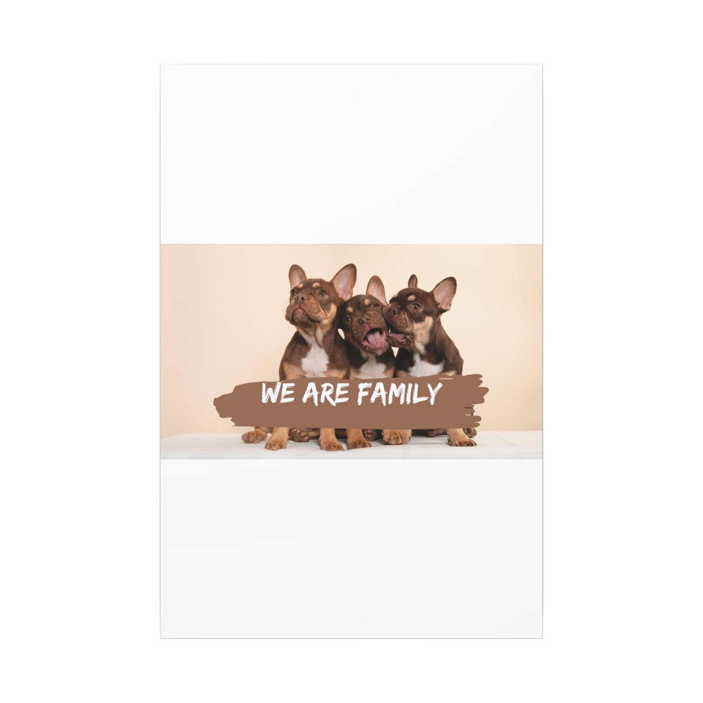 We Are Family French Bulldog Canvas Wall Art