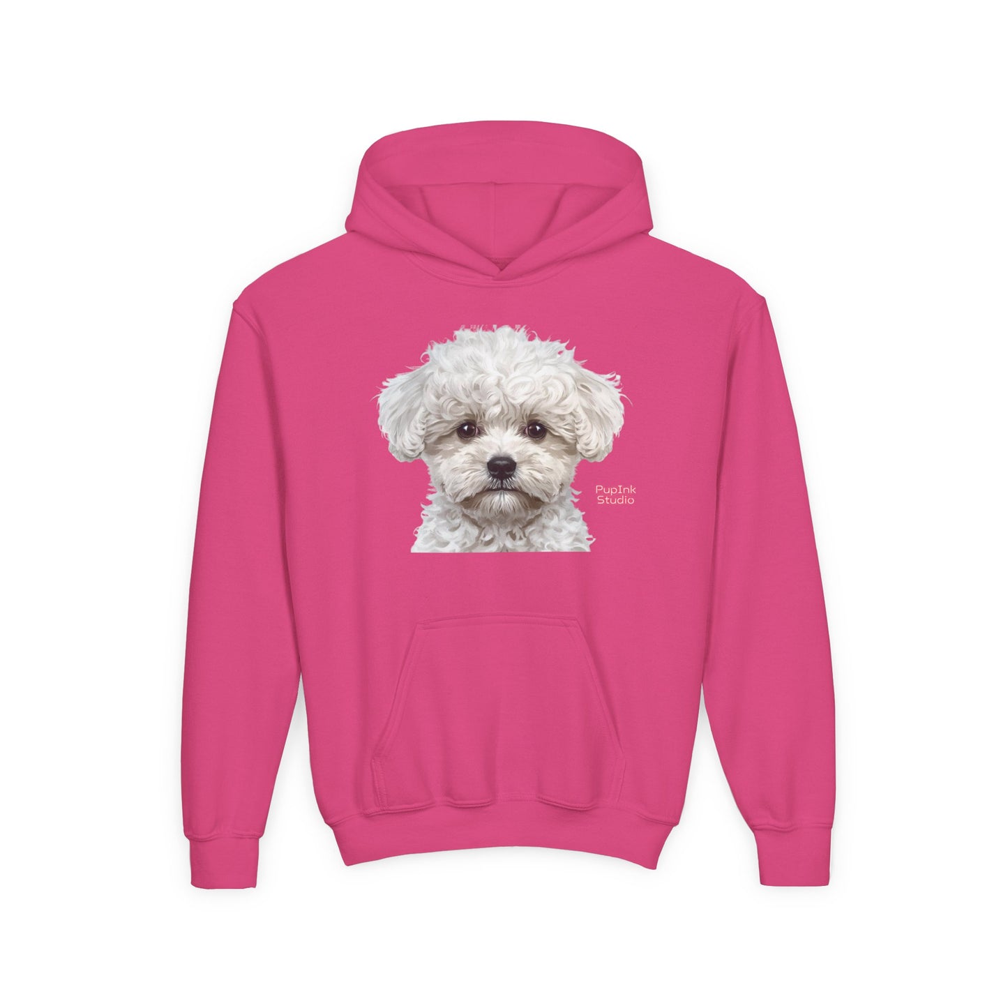 Cute White Puppy Face Youth Hoodie|Eco-Friendly - Limited
