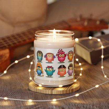 Cute Owl Scented Soy Organic Candle