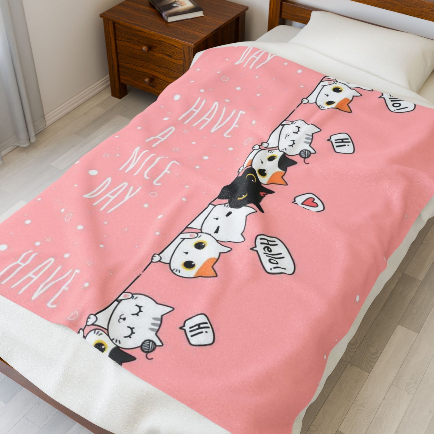 Cute Cats Velveteen Plush Blanket