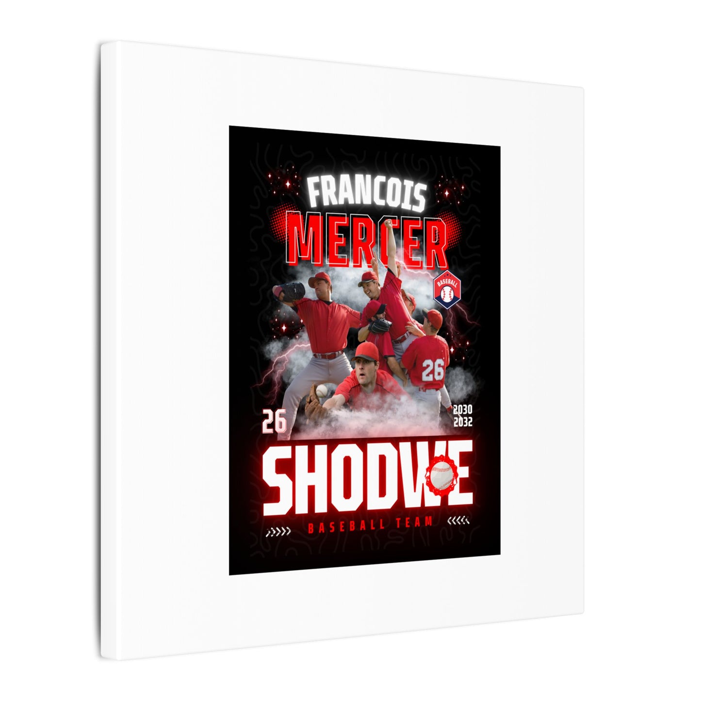 Baseball Team Player Poster