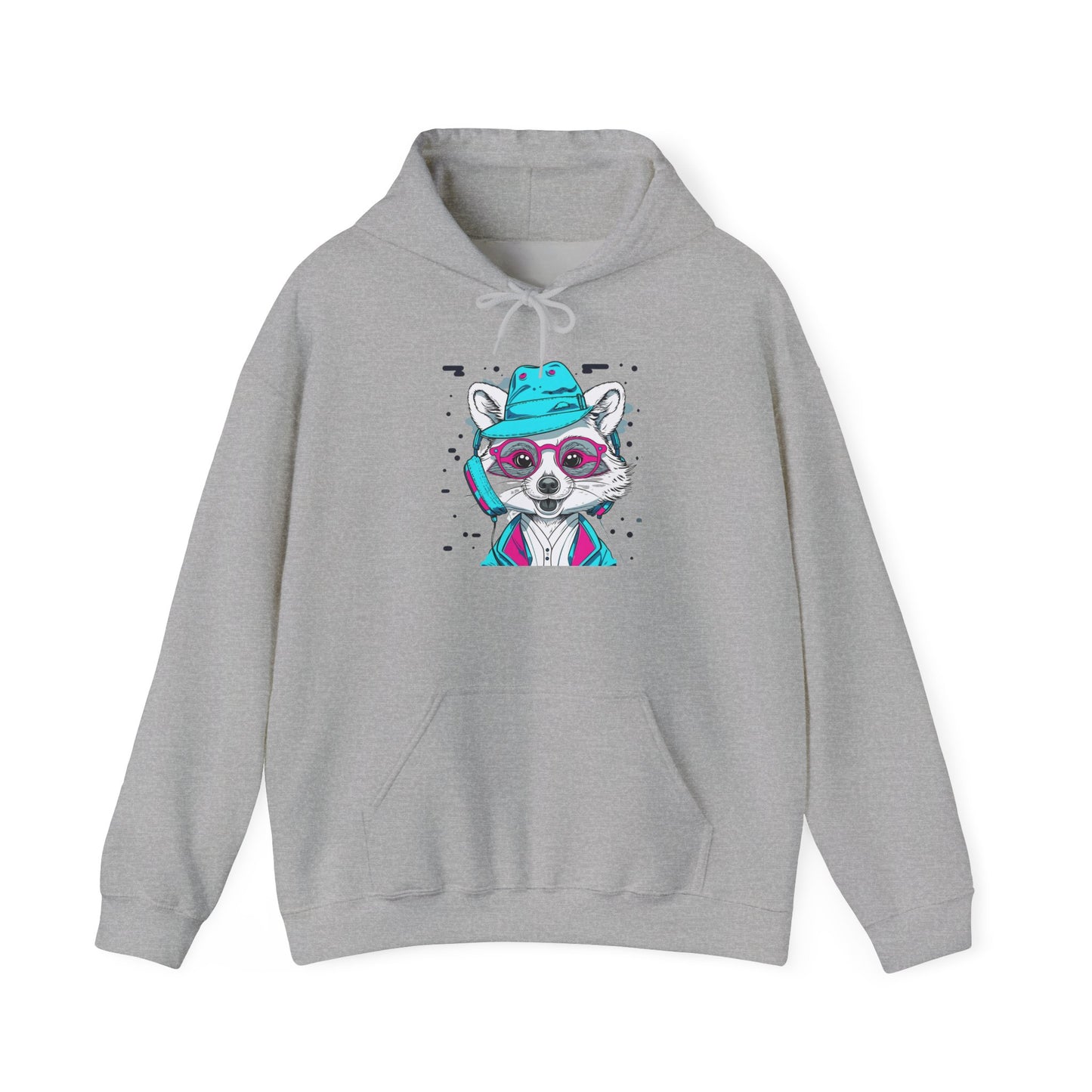 Neon Raccoon Street Art Hoodie | Eco-Limited