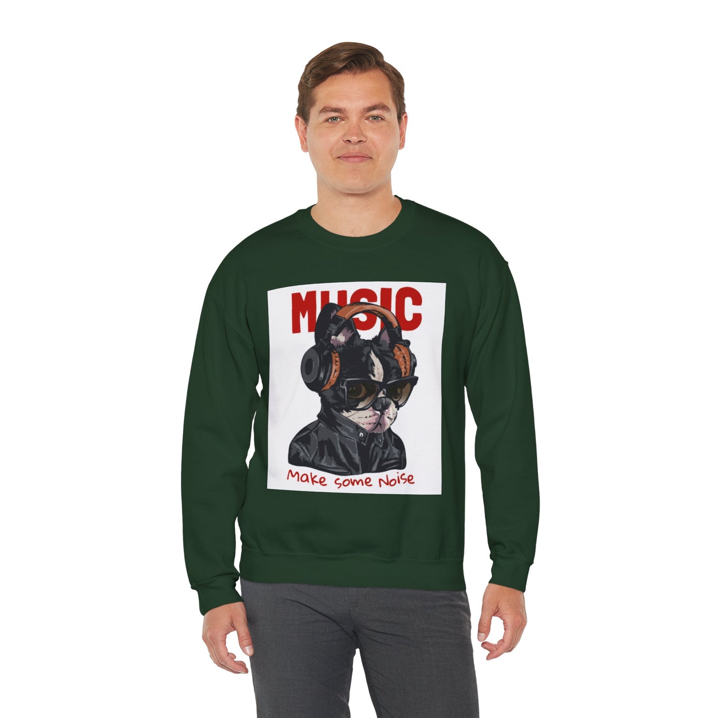 Music Dog “Make Some Noise” Graphic Sweatshirt | Eco-Limited