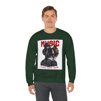 Music Dog “Make Some Noise” Graphic Sweatshirt | Eco-Limited