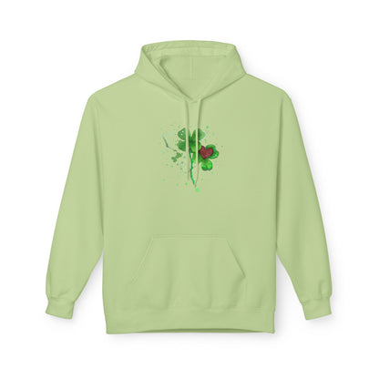 Lucky Heart Clover Watercolor Hoodie | Eco-Limited